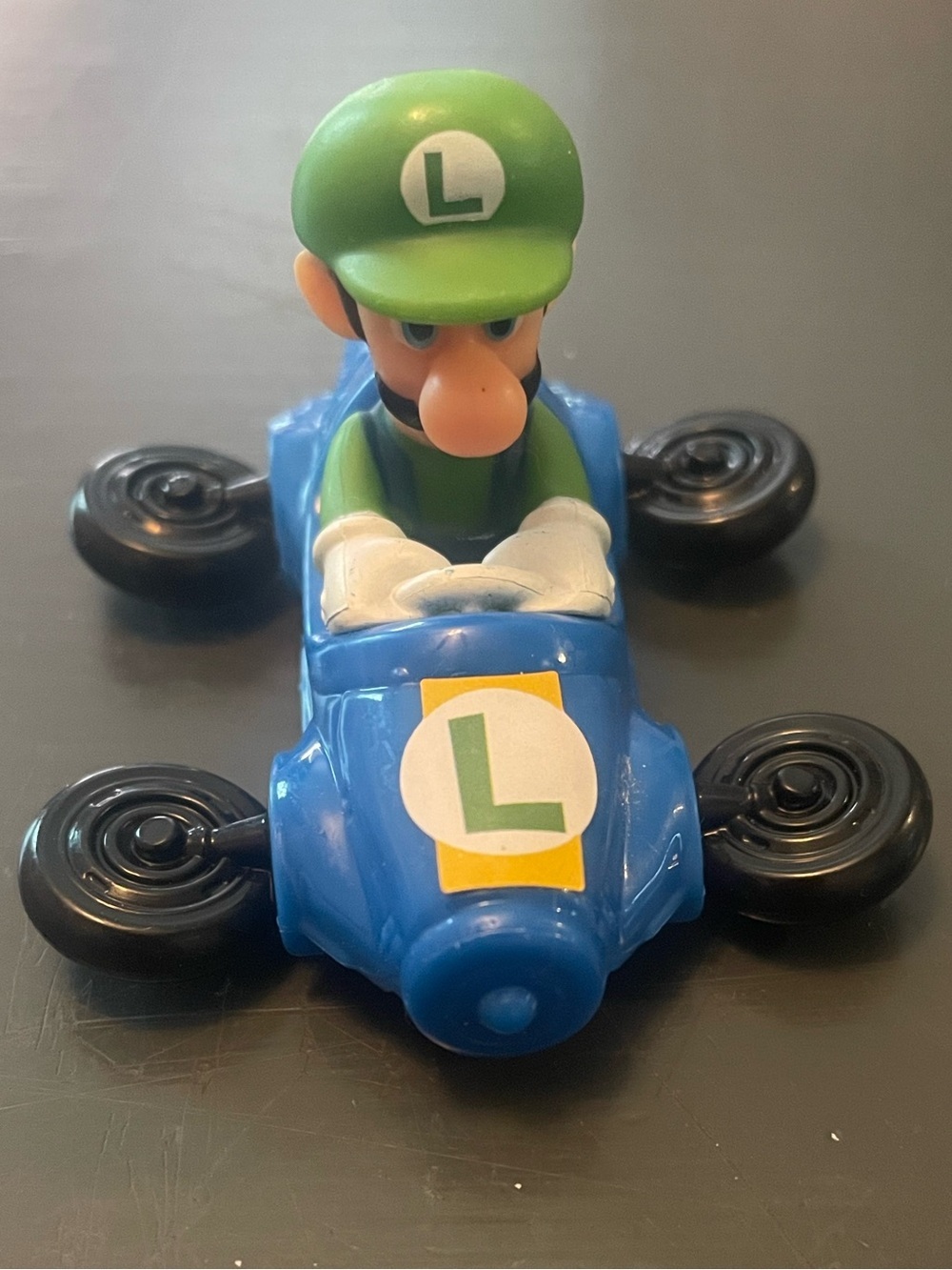 Luigi Mario Kart Toy Car - Blue and Green Nintendo racer